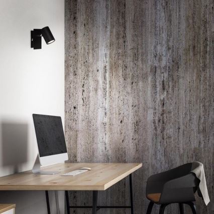 Briloner 2857-015 - Nástenné bodové svietidlo SPOT 1xGU10/40W/230V čierna