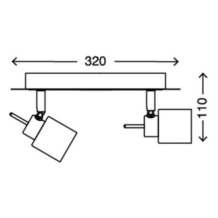 Briloner 2866-026 - LED Bodové svietidlo SPOT 2xGU10/5W/230V