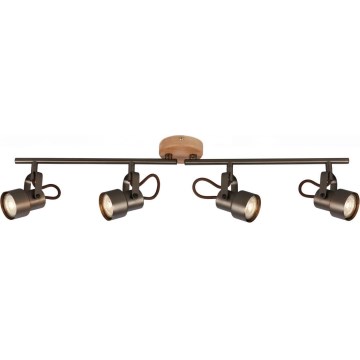 Briloner 2872-045 - LED Bodové svietidlo TAHUN 4xGU10/5W/230V 3000K hnedá