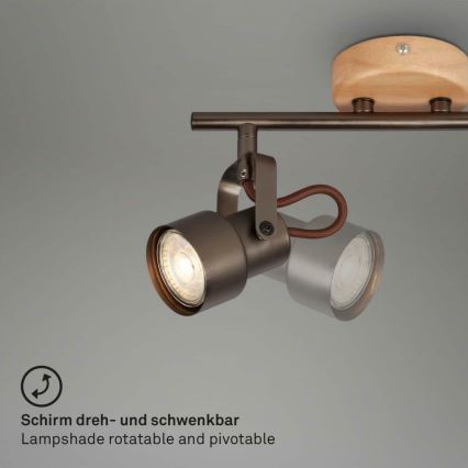 Briloner 2872-045 - LED Bodové svietidlo TAHUN 4xGU10/5W/230V 3000K hnedá