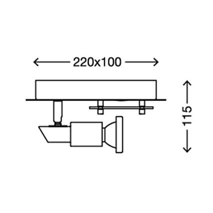 Briloner 2879-022 - LED Stropné svietidlo COMBINATA 1xGU10/3W + LED/5W/230V