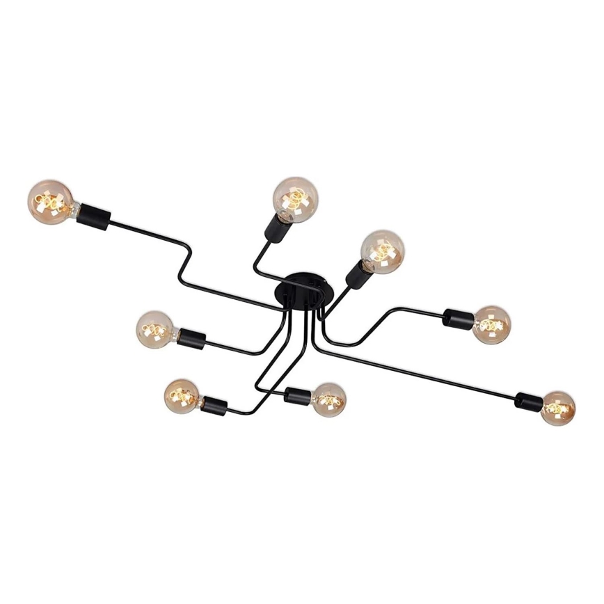 Briloner 2888-085 - Prisadený luster FARETTO 8xE27/60W/230V čierna