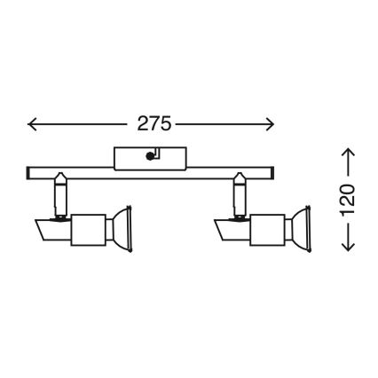 Briloner 2907-022 - LED Bodové svietidlo 2xGU10/3W/230V