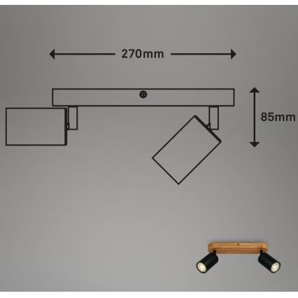 Briloner 2922-025 - Bodové svietidlo SPOT 2xGU10/9W/230V