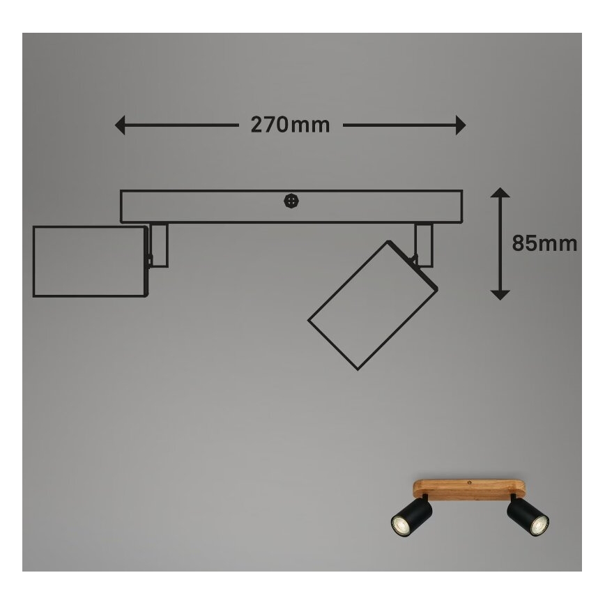 Briloner 2922-025 - Bodové svietidlo SPOT 2xGU10/9W/230V