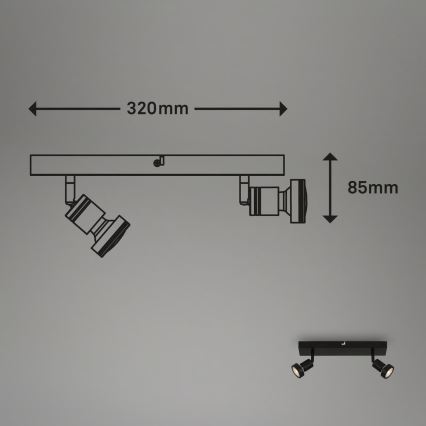 Briloner 2926-025 - LED bodové svietidlo 2xGU10/4,9W/230V