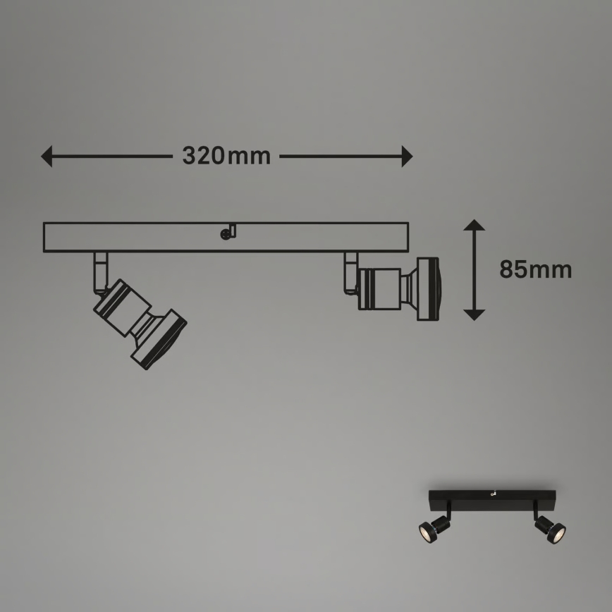 Briloner 2926-025 - LED bodové svietidlo 2xGU10/4,9W/230V