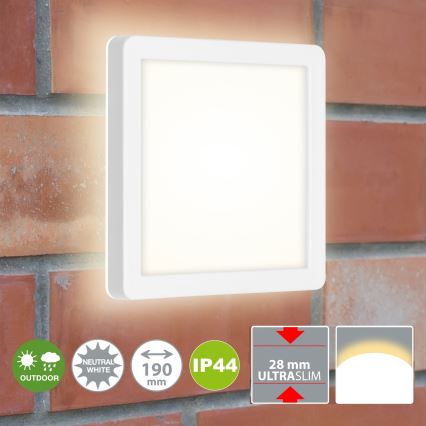 Briloner 3010-016 - LED Stropné svietidlo LED/8W/230V 19x19 cm biela IP44