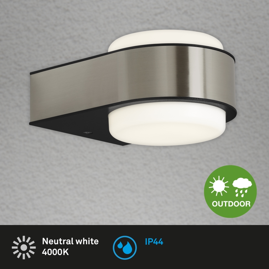 Briloner 3035-012- LED Vonkajšie nástenné svietidlo HANAU LED/6,5W/230V IP44 matný chróm