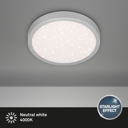 Briloner 3048-014 - LED Stropné svietidlo RUNA LED/18W/230V strieborná