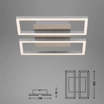 Briloner 3107-012 - LED Stmievateľné stropné svietidlo FRAME 2xLED/7,25W/230V