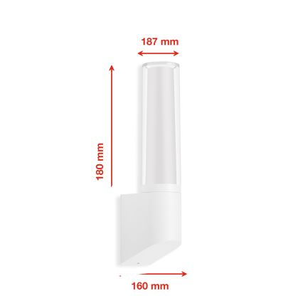 Briloner 311306TF - LED Vonkajšie nástenné svietidlo LED/8W/230V 4000K IP44 biela