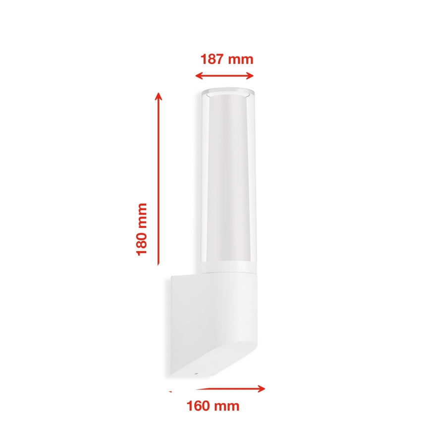 Briloner 311306TF - LED Vonkajšie nástenné svietidlo LED/8W/230V 4000K IP44 biela