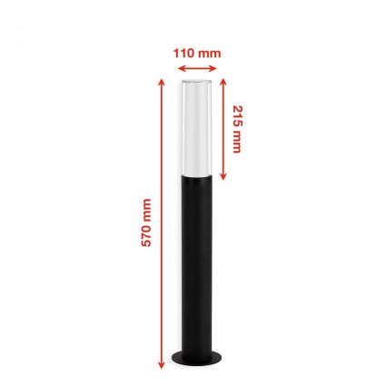 Briloner 311405TF - LED Vonkajšia lampa LED/8W/230V IP44 4000K 57 cm čierna