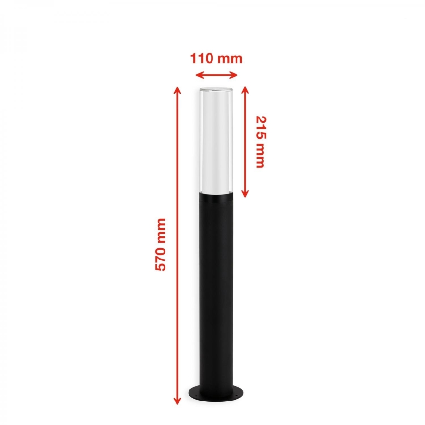 Briloner 311405TF - LED Vonkajšia lampa LED/8W/230V IP44 4000K 57 cm čierna