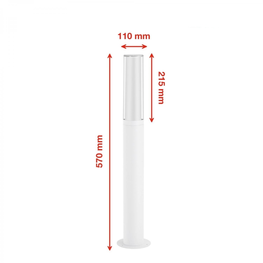 Briloner 311406TF - LED Vonkajšia lampa LED/8W/230V IP44 4000K 57 cm biela