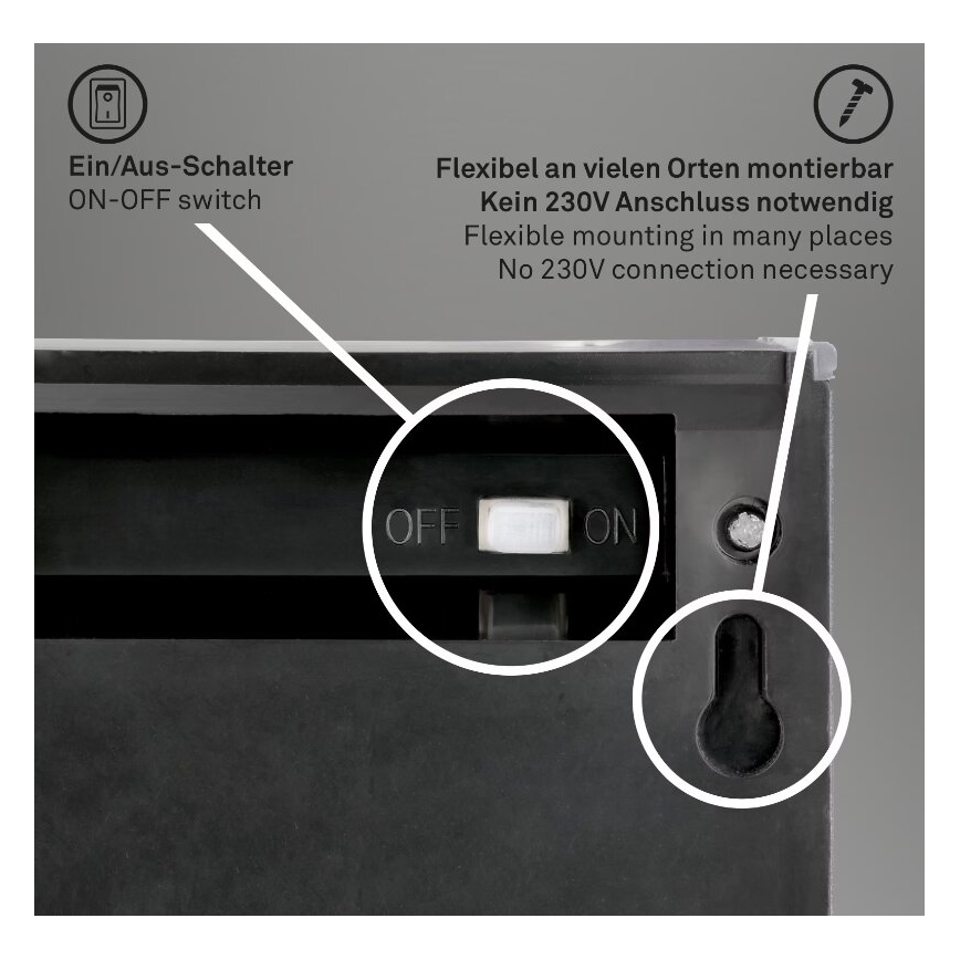 Briloner 3133015 - LED Solárne nástenné svietidlo LED/2W/3,7V IP44 3000K