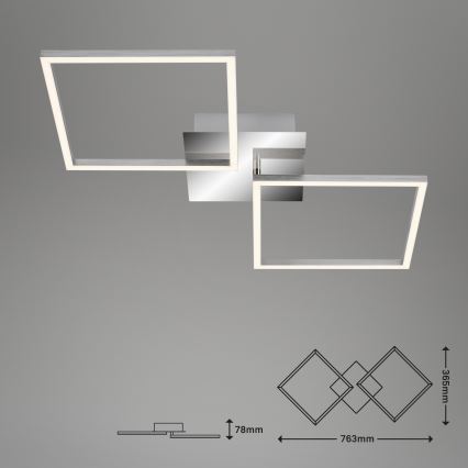 Briloner 3182-018 - LED Stmievateľné stropné svietidlo FRAME 2xLED/15,5W/230V