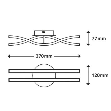 Briloner 3194-029 - LED Prisadený luster GO 2xLED/6W/230V