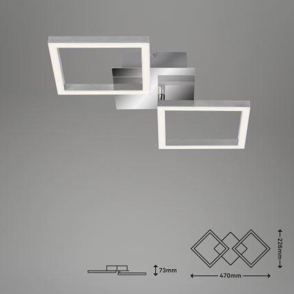 Briloner 3207-018 - LED Stropné svietidlo FRAMES 2xLED/8W/230V