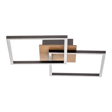 Briloner 3210-014 - LED Stmievateľné stropné svietidlo FRAME 2xLED/11W/230V hnedá