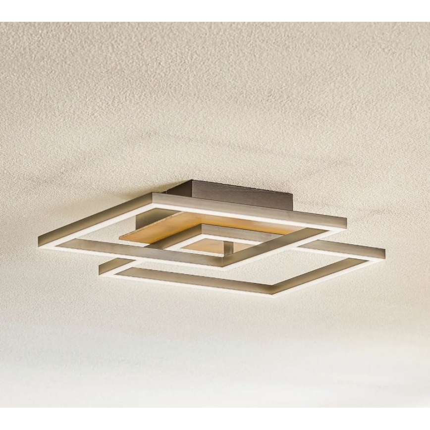 Briloner 3210-014 - LED Stmievateľné stropné svietidlo FRAME 2xLED/11W/230V hnedá