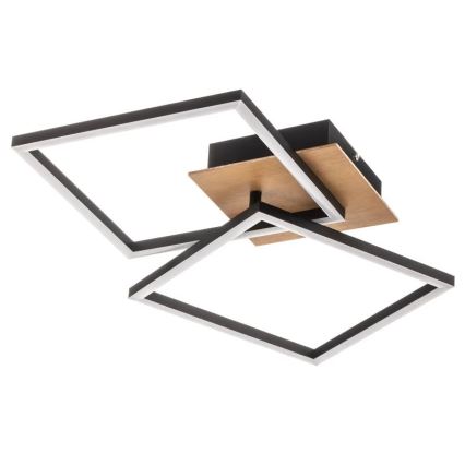 Briloner 3210-014 - LED Stmievateľné stropné svietidlo FRAME 2xLED/11W/230V hnedá