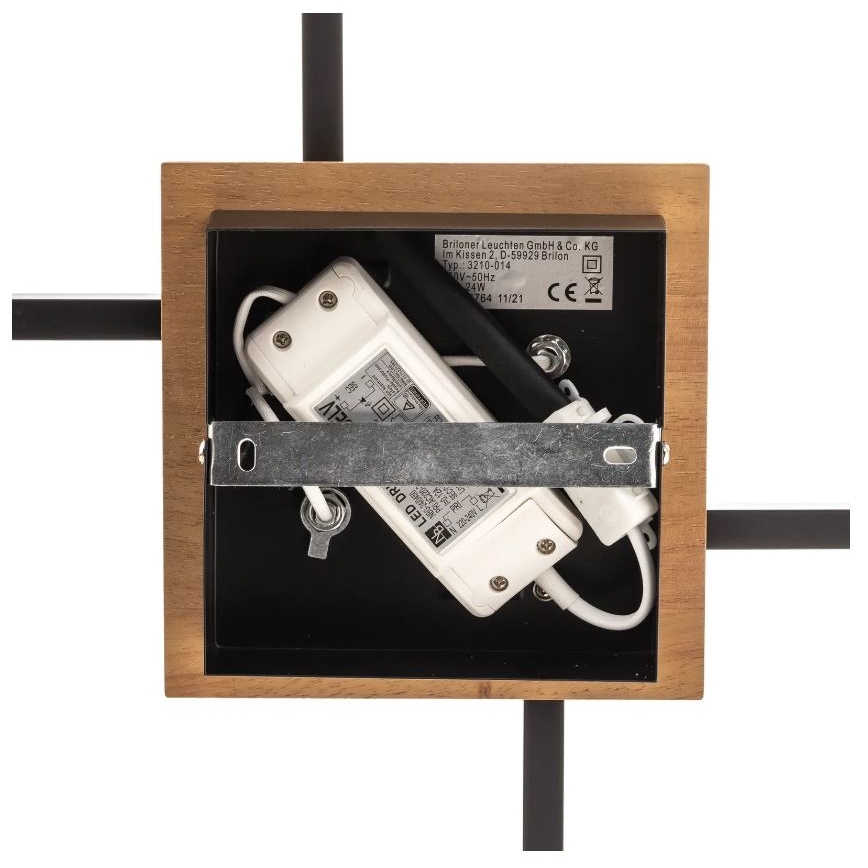 Briloner 3210-014 - LED Stmievateľné stropné svietidlo FRAME 2xLED/11W/230V hnedá