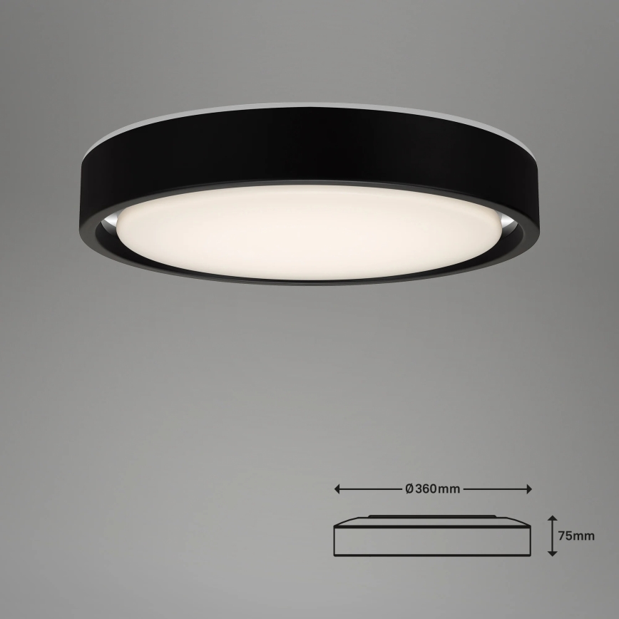 Briloner 3227-015 - LED RGB Stmievateľné stropné svietidlo so senzorom TALENA LED/24W/230V čierna + diaľkové ovládanie