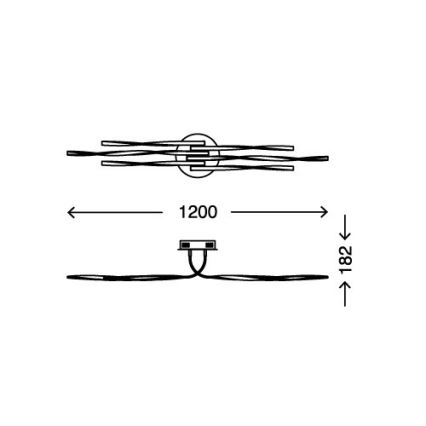 Briloner 3340-062 - LED Stmievateľné stropné svietidlo TWIN 6xLED/7,5W/230V