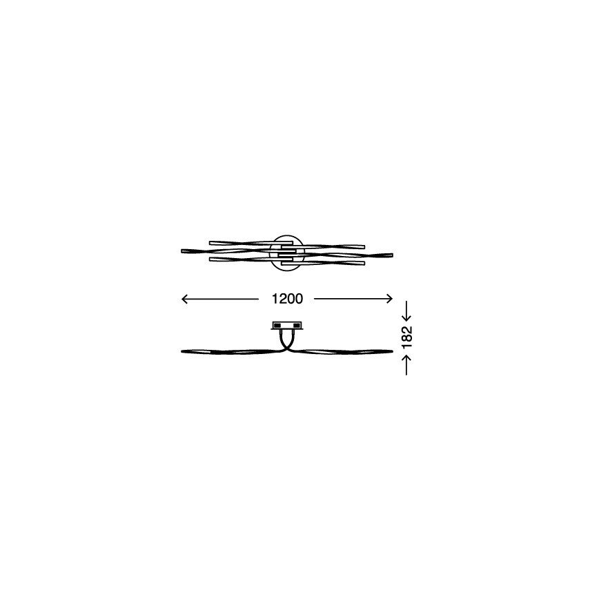 Briloner 3340-062 - LED Stmievateľné stropné svietidlo TWIN 6xLED/7,5W/230V