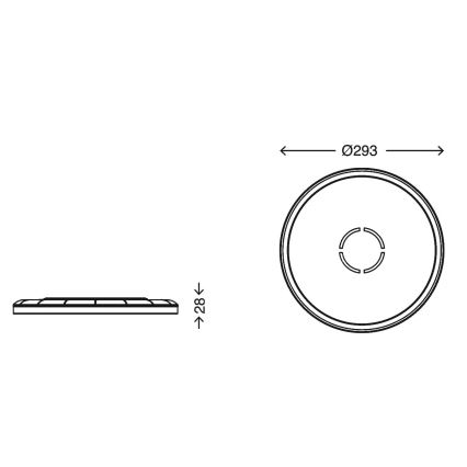 Briloner 3391-014 - LED Stropné svietidlo FREE LED/18W/230V pr. 29 cm