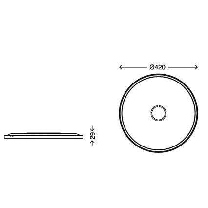 Briloner 3392-015 - LED Stropné svietidlo FREE LED/22W/230V pr. 42 cm