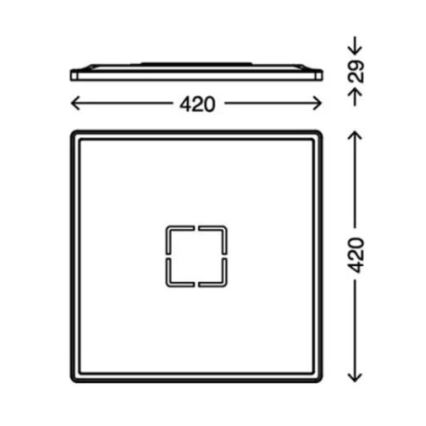 Briloner 3393-015 - LED Stropné svietidlo FREE LED/22W/230V 42x42 cm