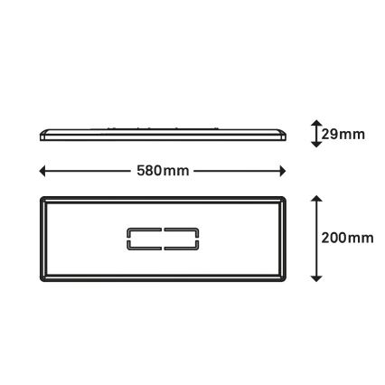 Briloner 3394-015 - LED Stropné svietidlo FREE LED/22W/230V 58x20 cm