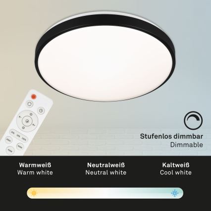 Briloner 3430-015 - LED Stmievateľné stropné svietidlo MANNY LED/48W/230V + diaľkové ovládanie