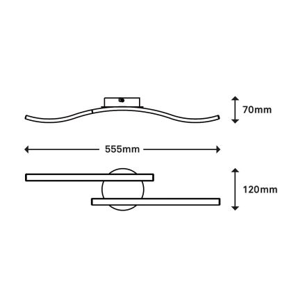 Briloner 3449-015 - LED Prisadený luster GO 2xLED/6W/230V