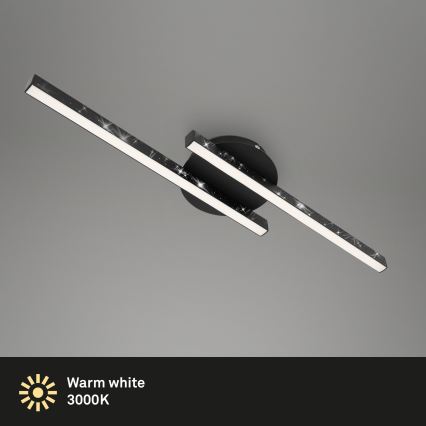 Briloner 3517-025 - LED Prisadený luster REY 2xLED/6W/230V čierna