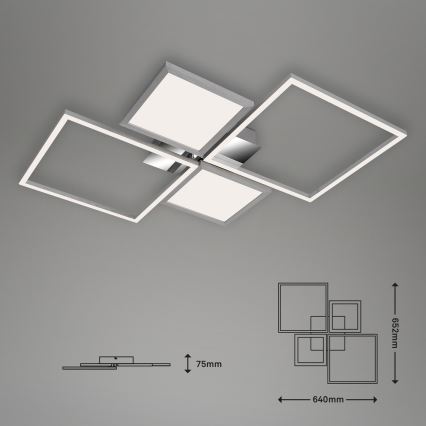 Briloner 3530-018 - LED Stmievateľný prisadený luster FRAME LED/40W/230V 3000-6500K + diaľkové ovládanie