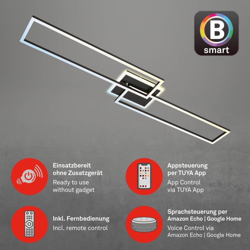 Briloner 3538-015 - LED Stmievateľný luster FRAME 2xLED/20W/230V 2700-6500K Wi-Fi Tuya + diaľkové ovládanie