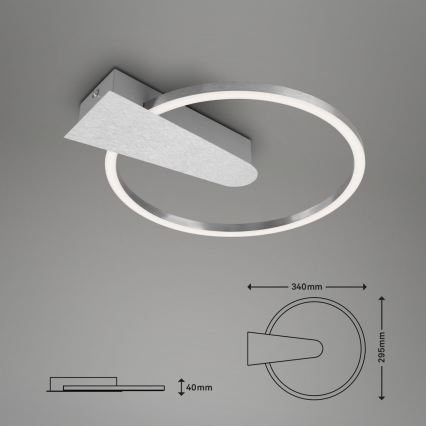 Briloner 3542-018 - LED Stmievateľné stropné svietidlo NICO LED/12W/230V matný chróm