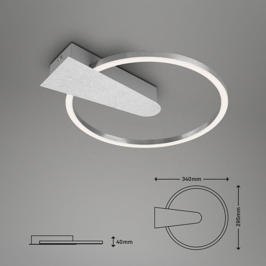 Briloner 3542-018 - LED Stmievateľné stropné svietidlo NICO LED/12W/230V matný chróm