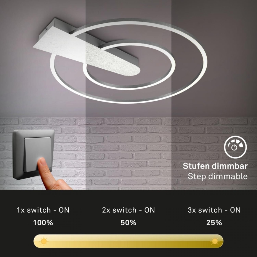 Briloner 3543-018 - LED Stmievateľné stropné svietidlo NICO LED/25W/230V matný chróm