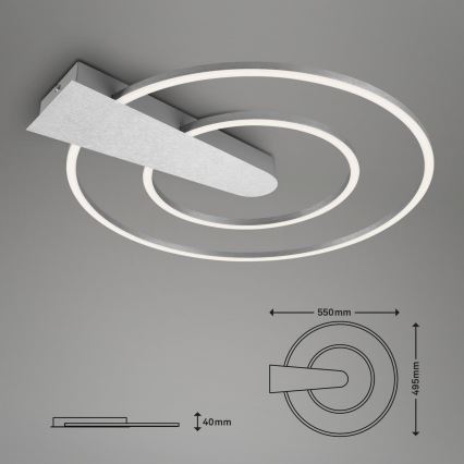 Briloner 3543-018 - LED Stmievateľné stropné svietidlo NICO LED/25W/230V matný chróm