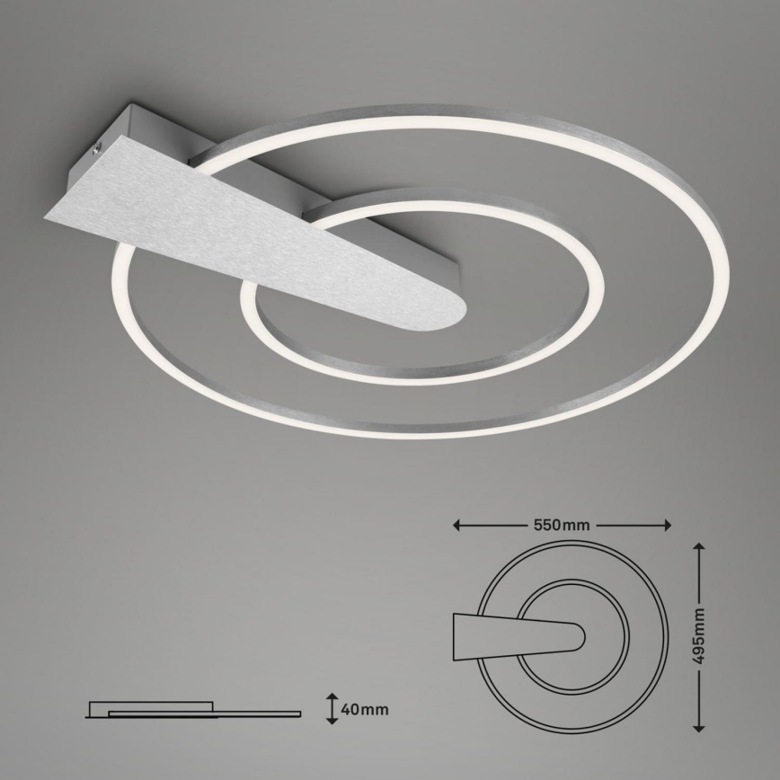 Briloner 3543-018 - LED Stmievateľné stropné svietidlo NICO LED/25W/230V matný chróm