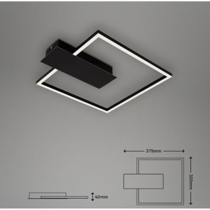 Briloner 3544-015 - LED Stmievateľné stropné svietidlo NICO LED/12W/230V čierna