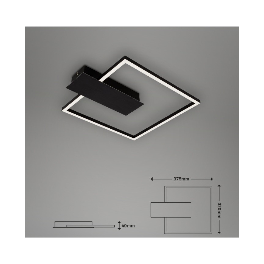 Briloner 3544-015 - LED Stmievateľné stropné svietidlo NICO LED/12W/230V čierna