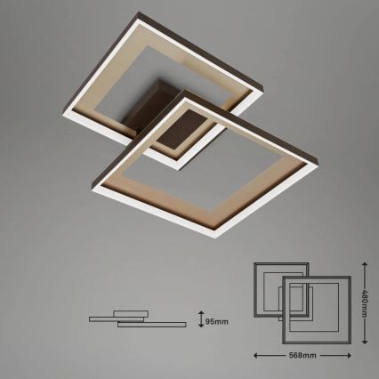 Briloner 3567-017 - LED stmievateľné stropné svietidlo LED/25W/230V 3000-6500K 56,8x48cm + diaľkové ovládanie