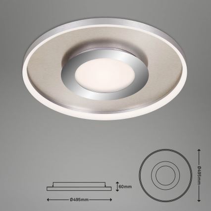 Briloner 3640-012 - LED Stmievateľné stropné svietidlo LED/25W/230V 2700-6500K + diaľkové ovládanie