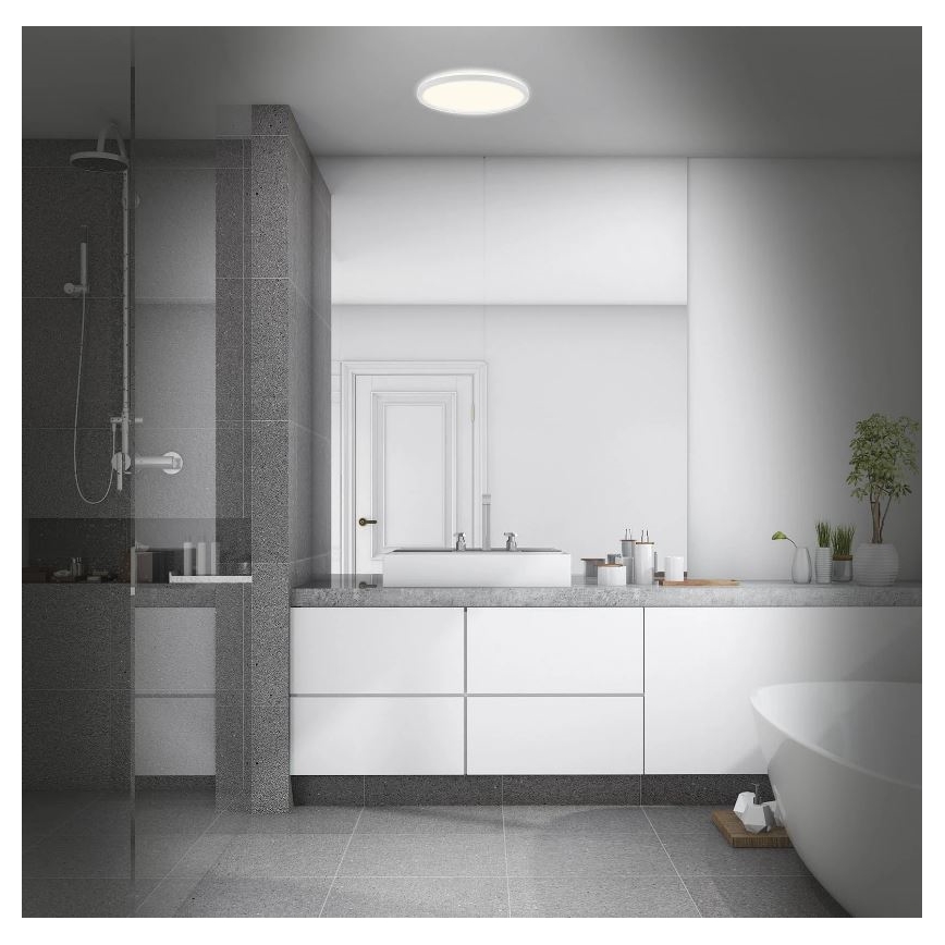 Briloner 3642-416 - LED Kúpeľňové stropné svietidlo SLIM LED/19W/230V IP44 biela
